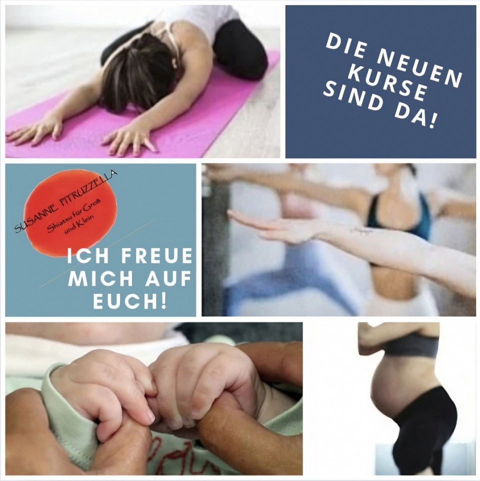 Die neuen Herbstkurszeite in Babymassage, Shibashi Qigong, Qigong für Schwangere, Übungen aus der TCM/TJM.