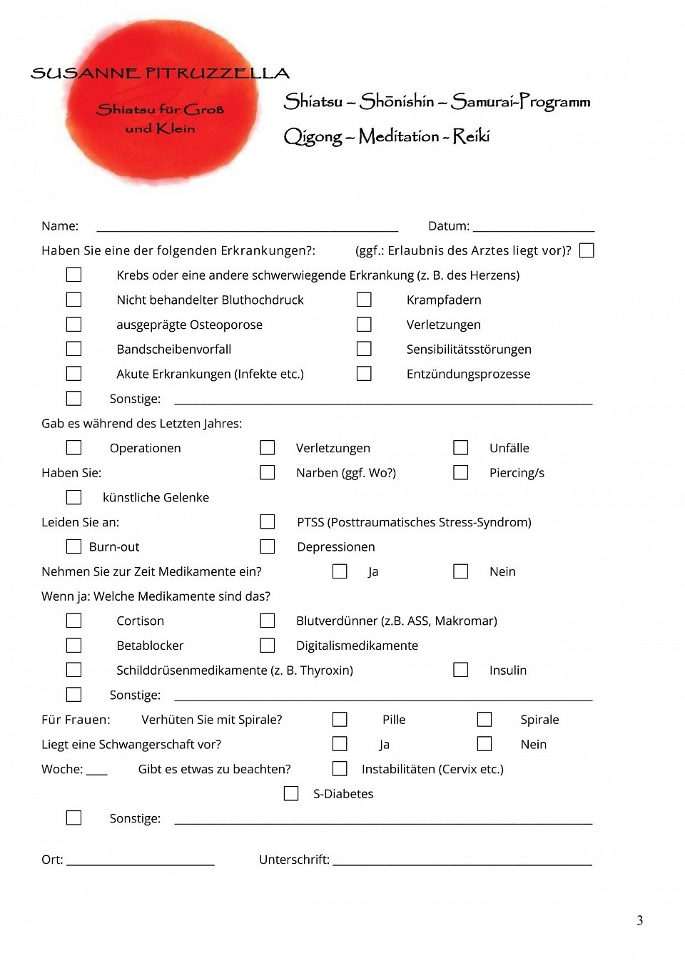 Klientenfragebogen S. 2.