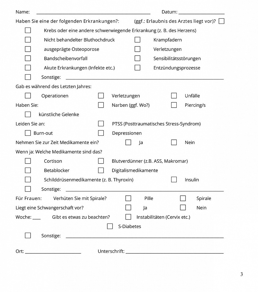 Klientenfragebogen S. 2.