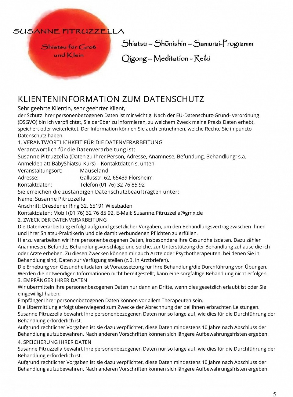 Klienteninformation zum Datenschutz (DSGVO) S.1.