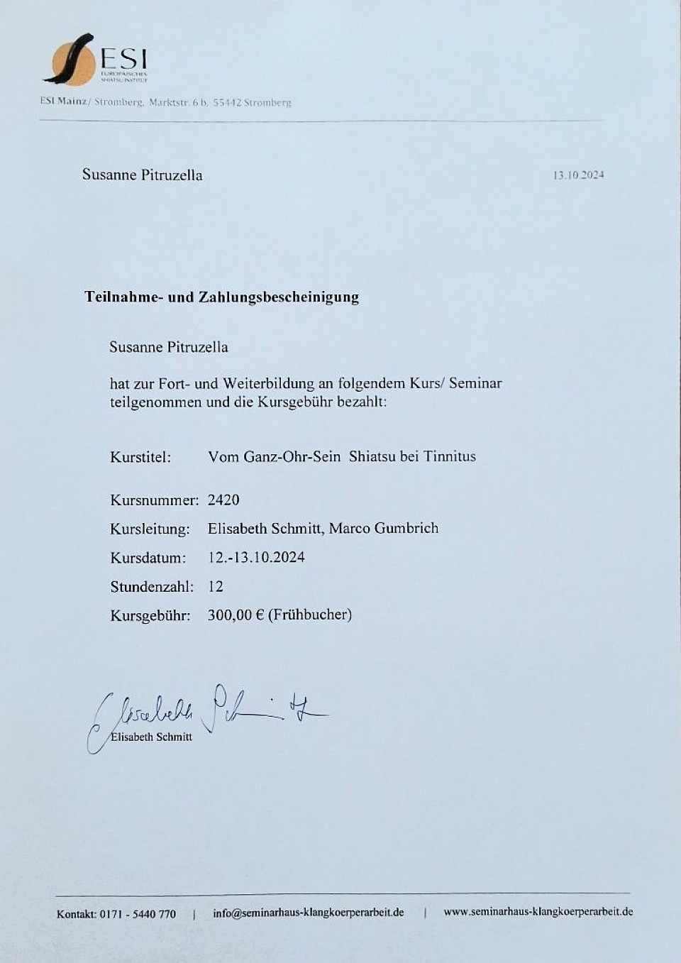 Fortbildung 2024: Vom Ganz-Ohr-Sein. Shiatsu bei Tinnitus.