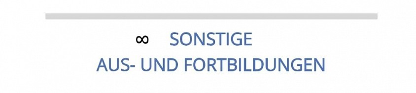 Sonstige Fortbildungen.